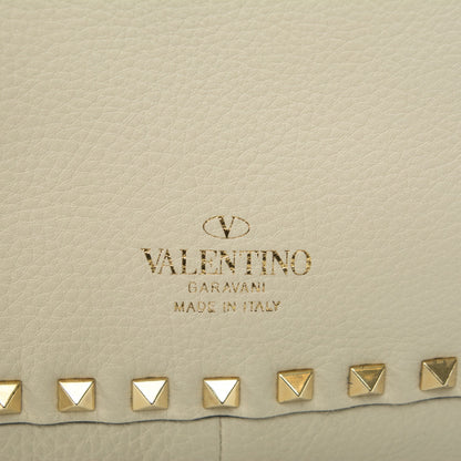 Valentino Garavani Grained Calfskin Medium Rockstud Reversible Tote Black Ivory 6 of 7