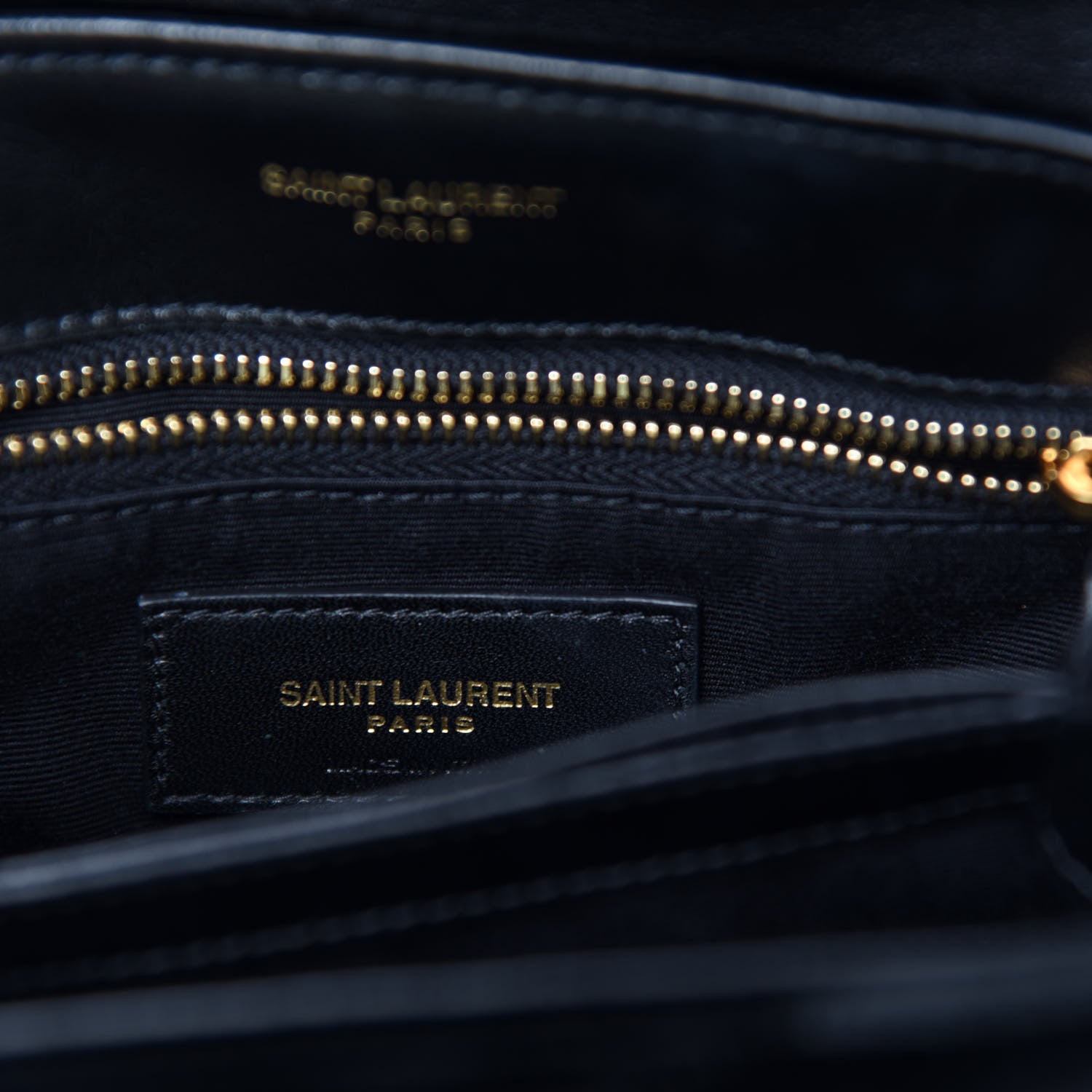 Saint Laurent Velvet Y Quilted Monogram Toy Loulou Chain Satchel French Black 9 of 13