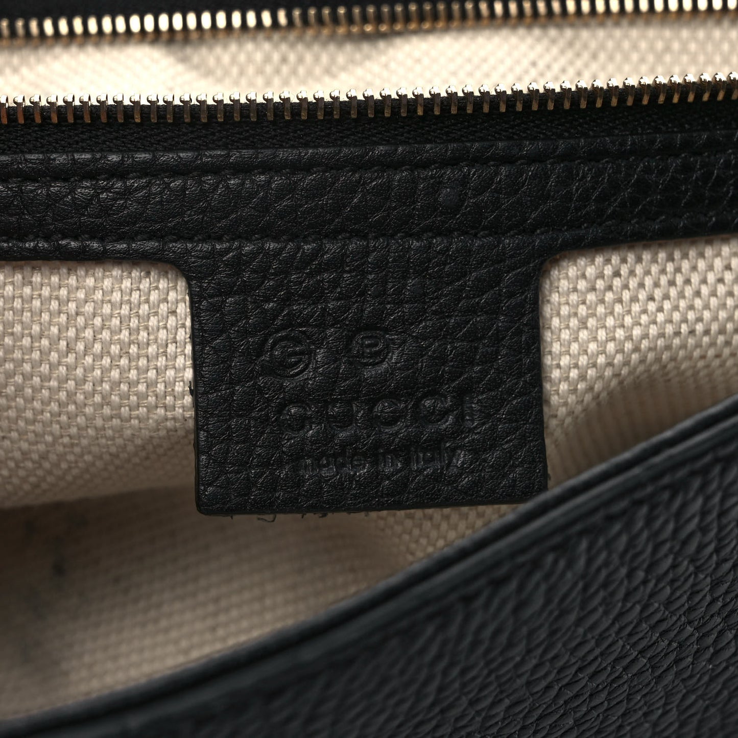 Pebbled Calfskin Medium Soho Flap Crossbody Black