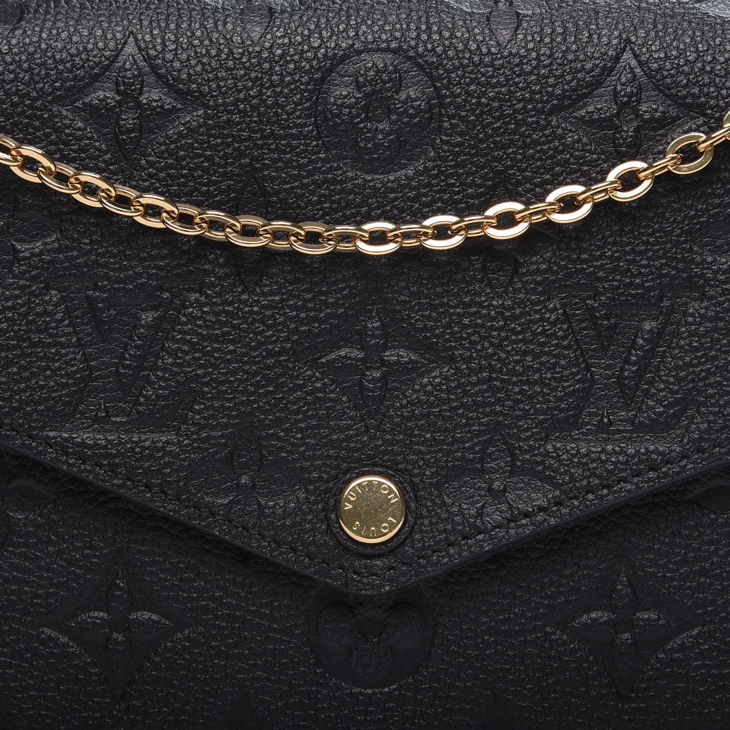 Louis Vuitton Empreinte Pochette Felicie Chain Wallet Black 11 of 11