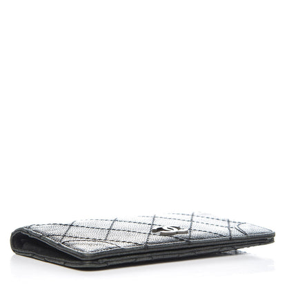 Chanel Distressed Caviar Stitched Outdoor Yen Wallet Black 4 of 13