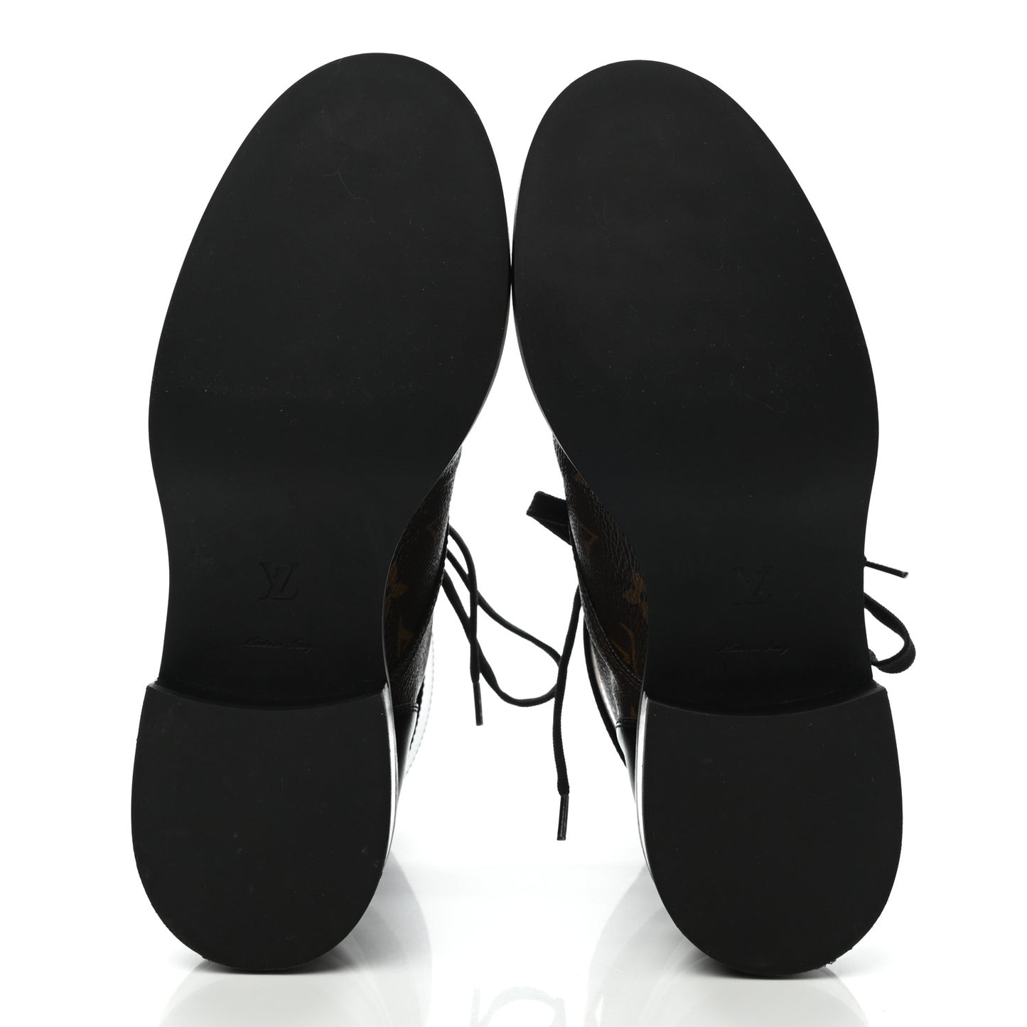 Calfskin Monogram Wonderland Flat Ranger Boots 38.5 Black