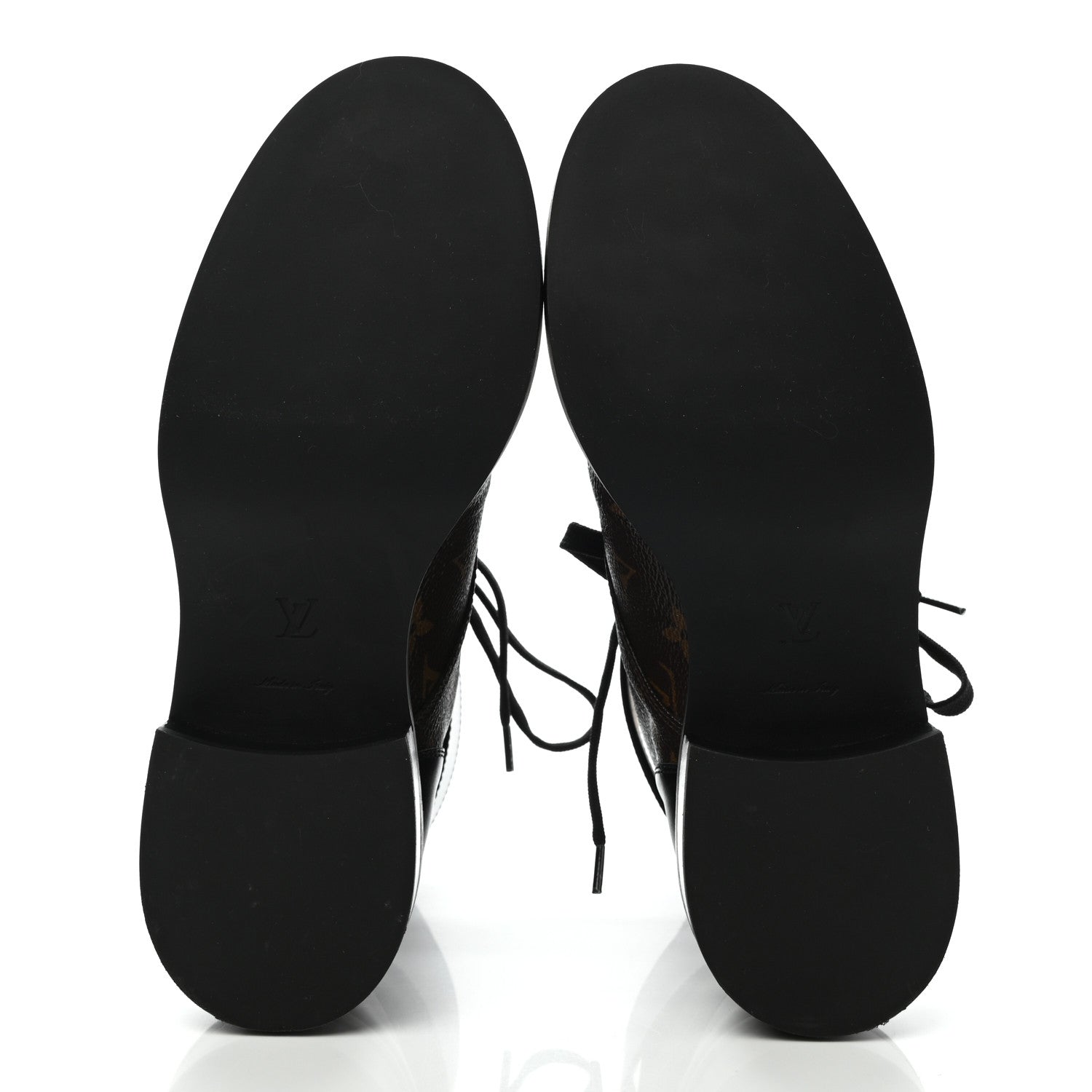 Louis Vuitton Calfskin Monogram Wonderland Flat Ranger Boots 38.5 Black 5 of 7