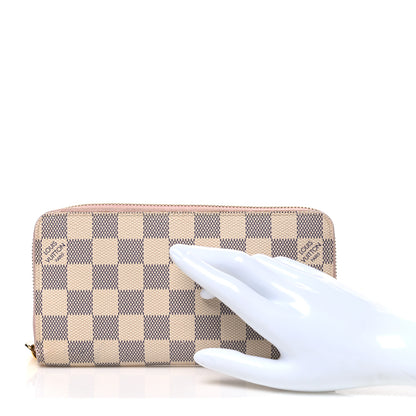 Louis Vuitton Damier Azur Zippy Wallet Rose Ballerine 2 of 7
