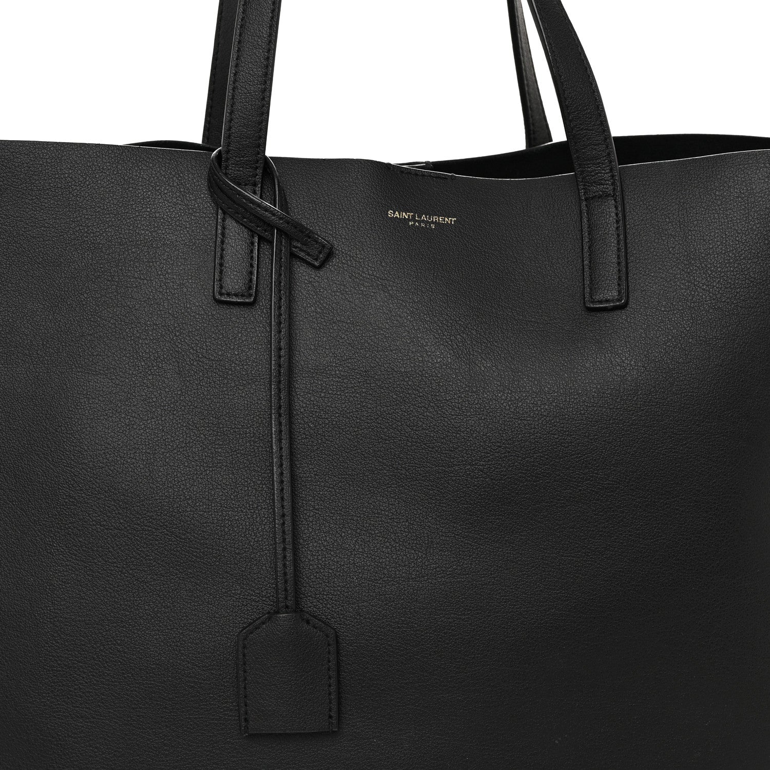 Saint Laurent Calfskin Large Shopping Tote Black 9 of 12