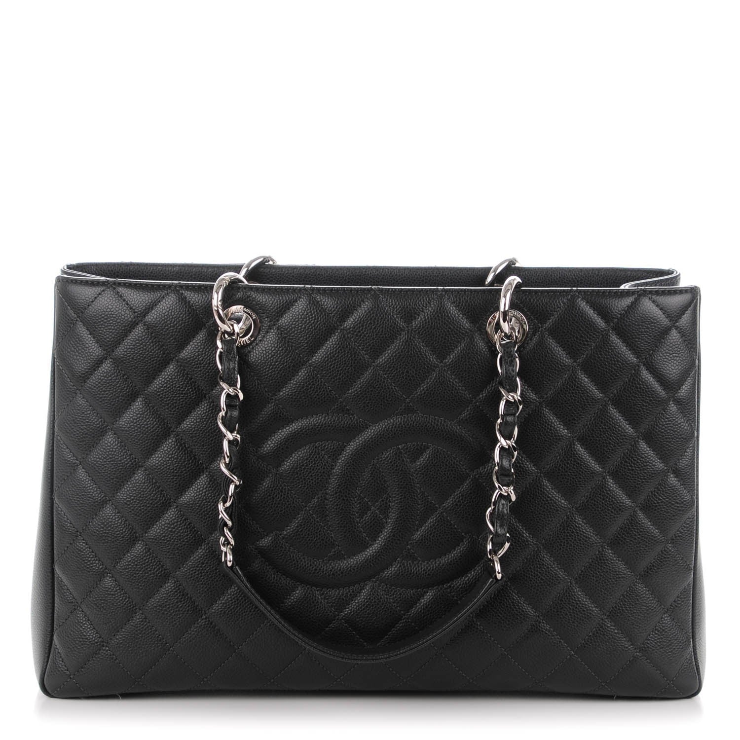 Chanel Caviar Quilted XL Grand Shopping Tote GST Dark Grey 1 of 7