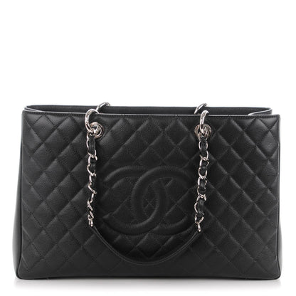 Chanel Caviar Quilted XL Grand Shopping Tote GST Dark Grey 1 of 7
