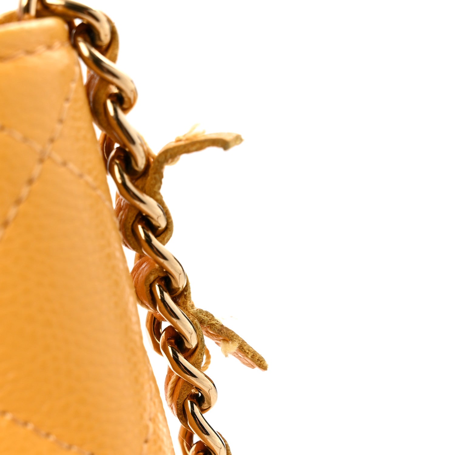 Chanel Caviar Quilted Wallet on Chain WOC Yellow 14 of 15