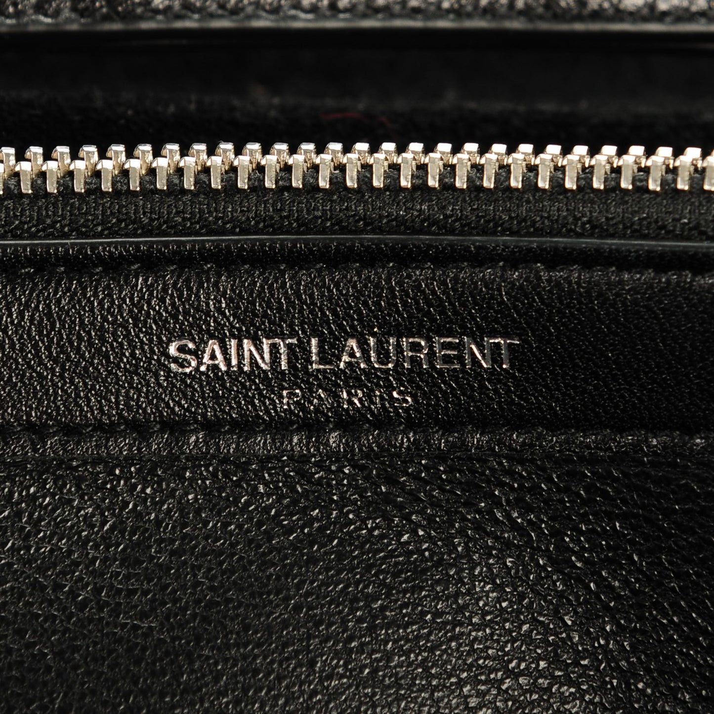 Velvet Monogram Chain Wallet Black