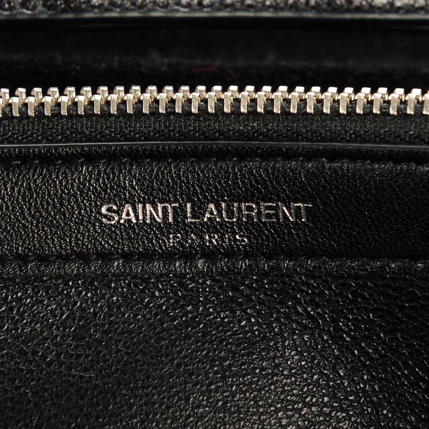 Saint Laurent Velvet Monogram Chain Wallet Black 7 of 7