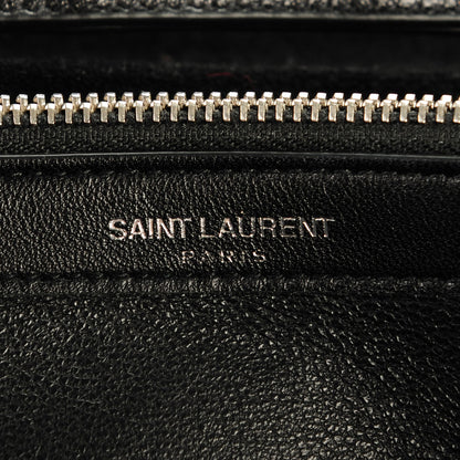 Saint Laurent Velvet Monogram Chain Wallet Black 7 of 7