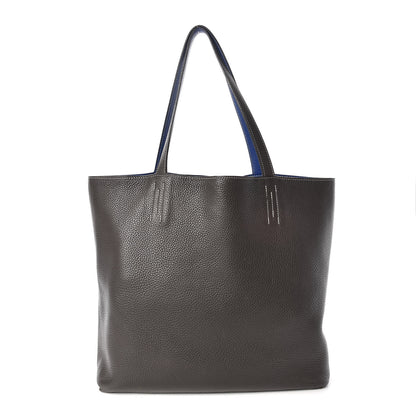 Hermes Taurillon Clemence Double Sens 36 Reversible Tote Graphite Bleu Electrique 1 of 23