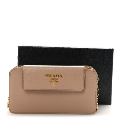 Prada Saffiano Chain Wallet Cammeo 10 of 10