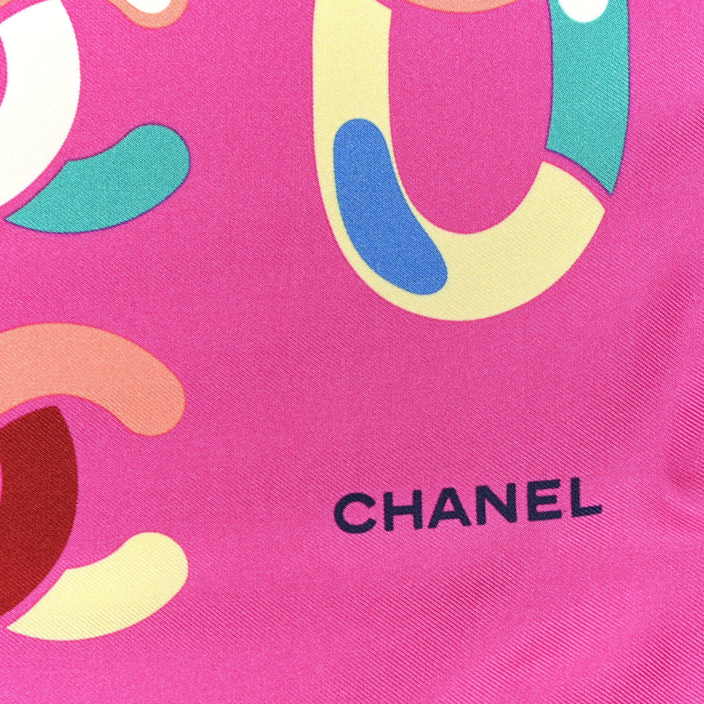 Silk CC Square Scarf Pink Multicolor