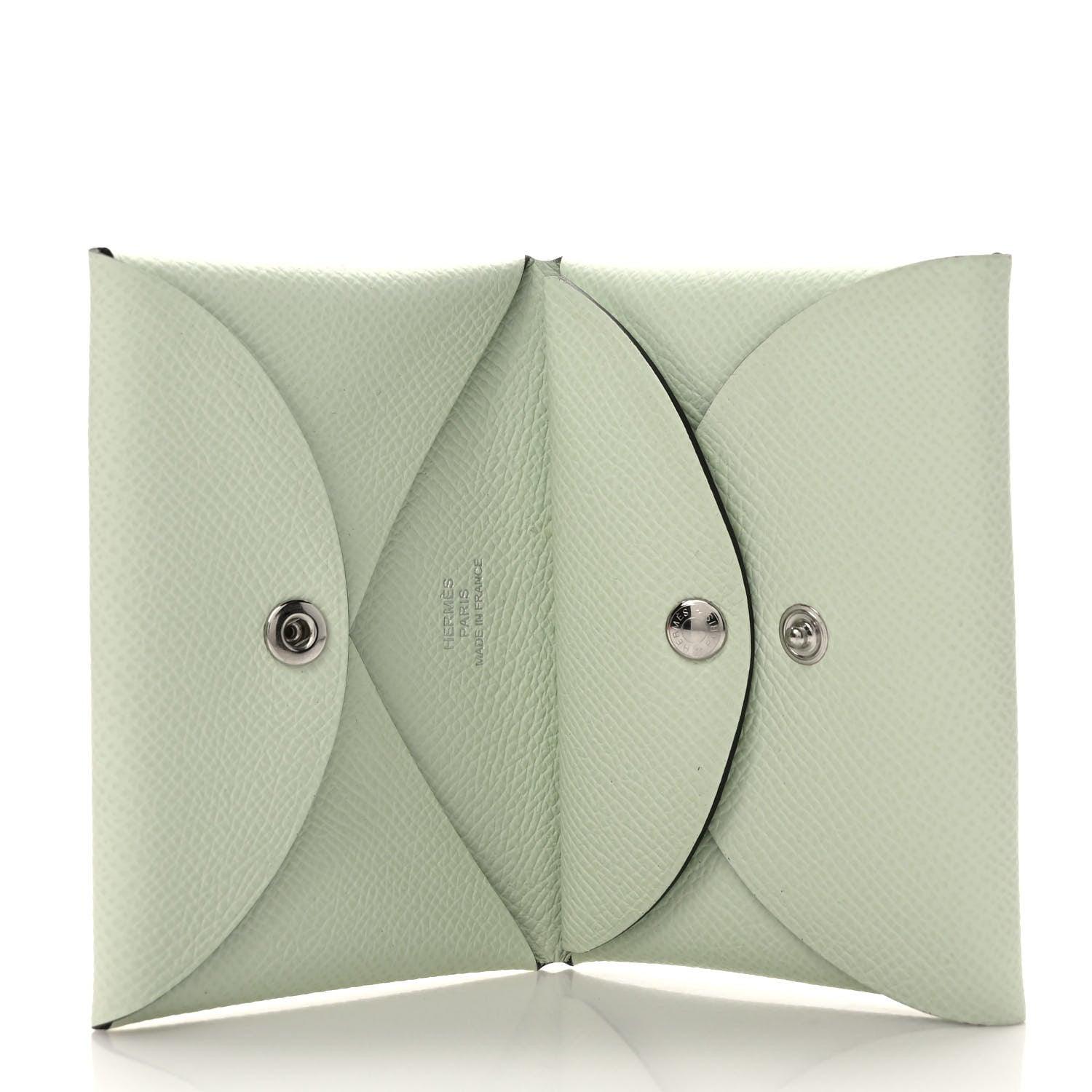 Hermes Epsom Calvi Duo Card Case Vert Fizz 5 of 7