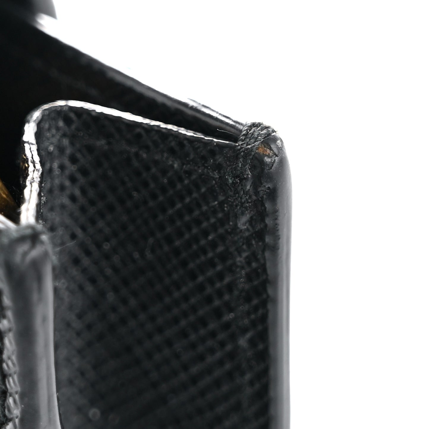 Saffiano Metal Wristlet Wallet Black