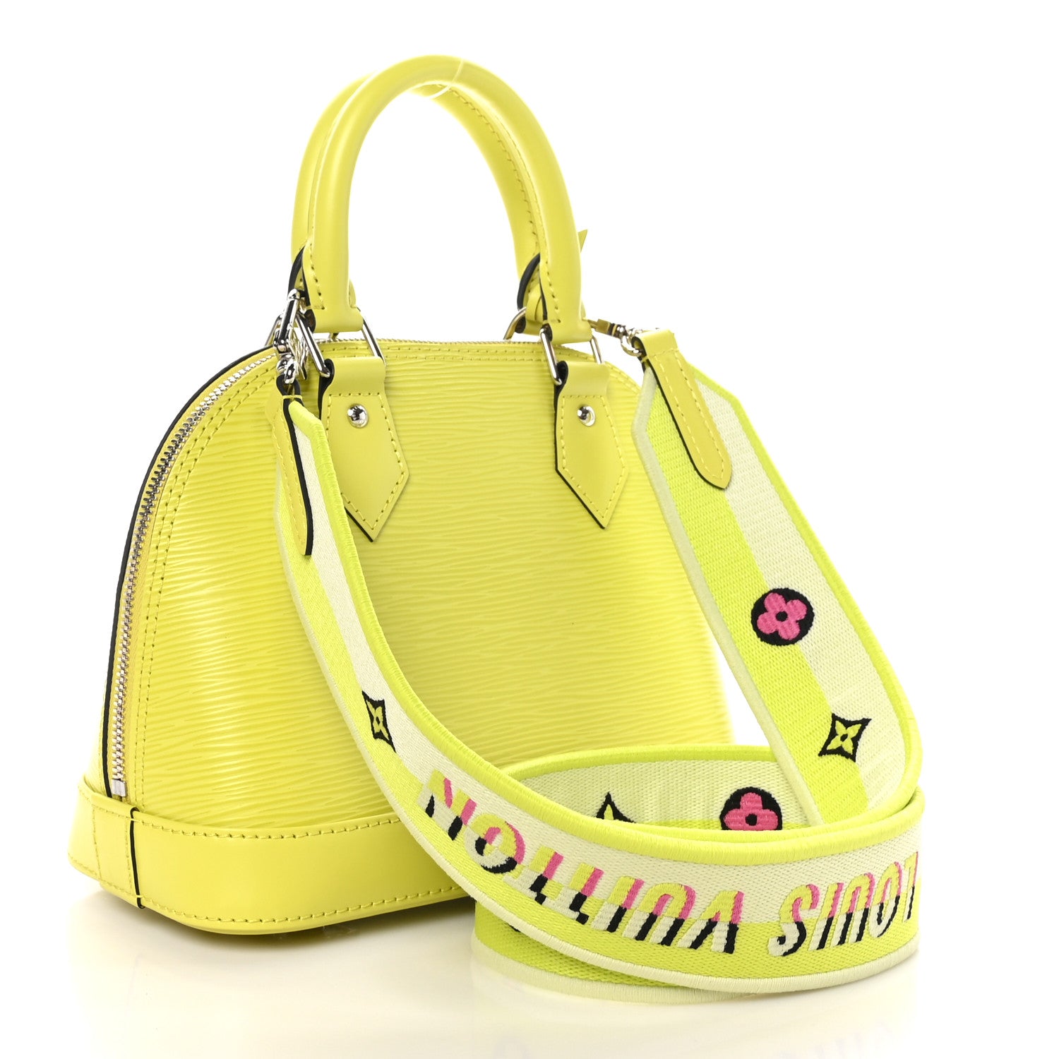 Louis Vuitton Epi Jacquard Alma BB Yellow Citron 3 of 8