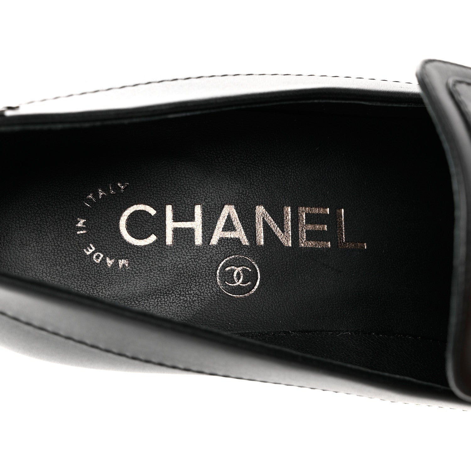 Chanel Calfskin Buckle Pumps 37 Black 7 of 9