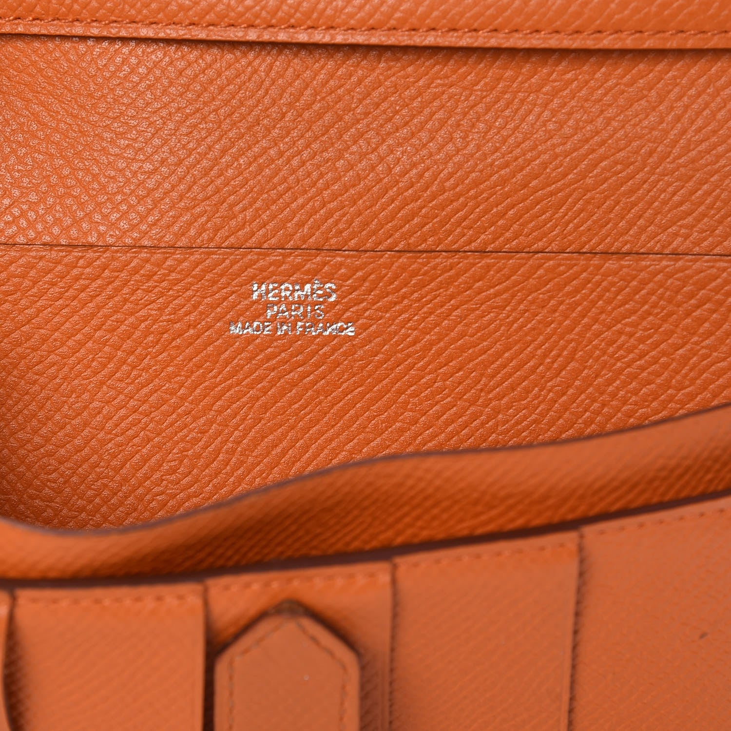 Hermes Epsom Bearn Gusset Wallet Orange 6 of 23