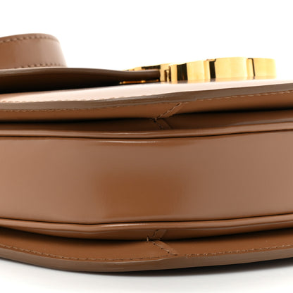 Celine Shiny Calfskin Besace Clea Triomphe Bronze 10 of 13