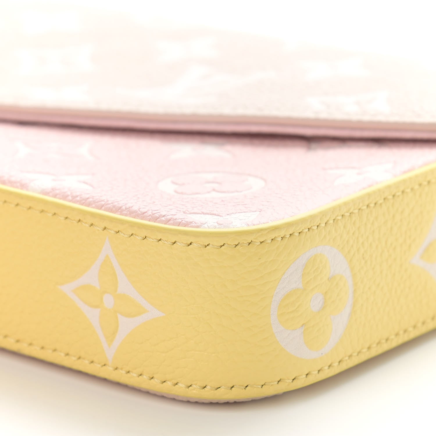 Louis Vuitton Empreinte Spring in the City Felicie Pochette Chain Wallet Pink Beige Yellow 10 of 10