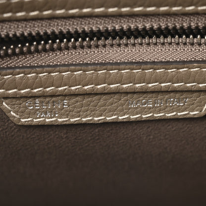 Celine Drummed Calfskin Mini Luggage Souris 6 of 9