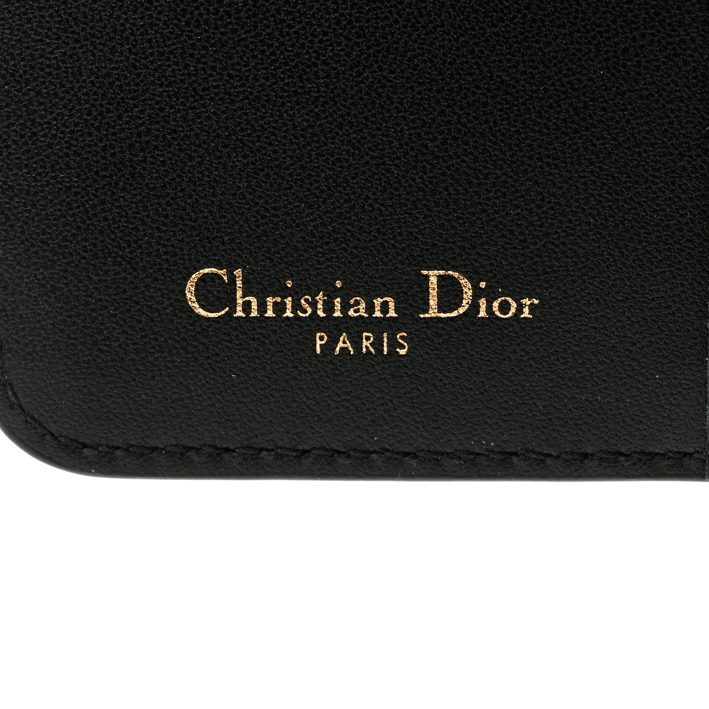 Grained Calfskin Supple Cannage Caro Scarlet Zipped Wallet Black