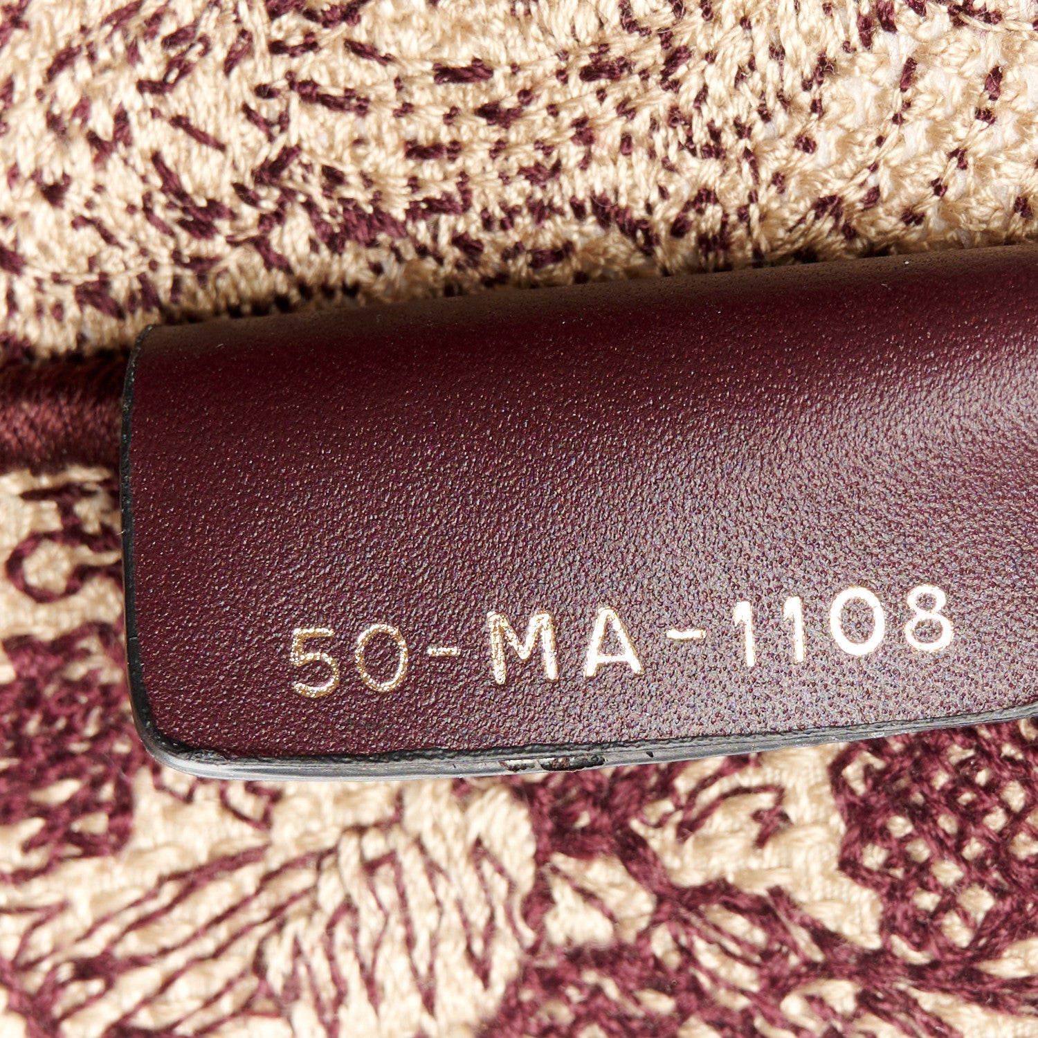 Christian Dior Canvas Embroidered Large Dioriviera Toile De Jouy Book Tote Burgundy 7 of 11