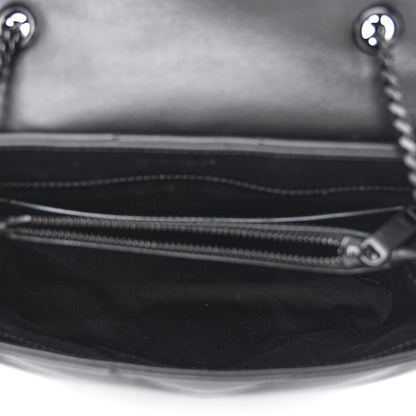 Saint Laurent Calfskin Y Quilted Monogram Monochrome Small Loulou Chain Satchel Black 5 of 11