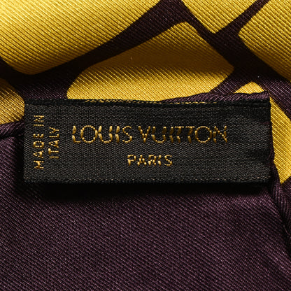 Louis Vuitton Silk Square Scarf Purple Yellow 3 of 6