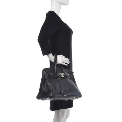 Hermes Taurillon Clemence Birkin 35 Black 2 of 33