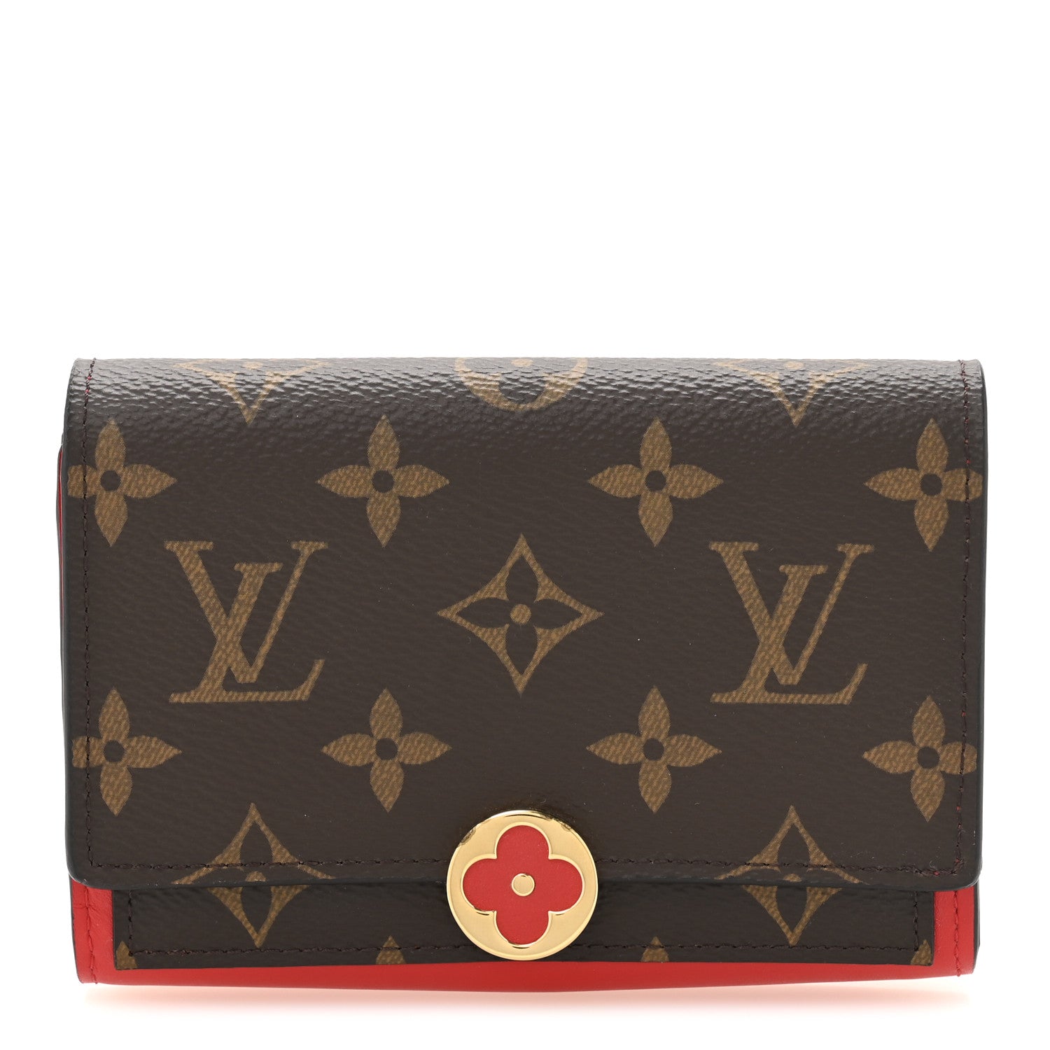 Louis Vuitton Monogram Flore Compact Wallet Coquelicot 1 of 10