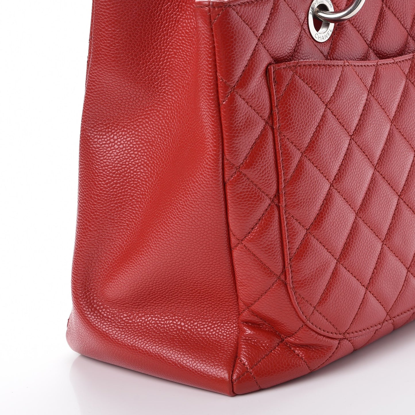 Caviar Quilted Grand Shopping Tote GST Red