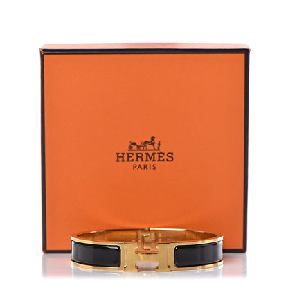 Hermes Enamel Narrow Clic Clac H Bracelet GM Black 7 of 7