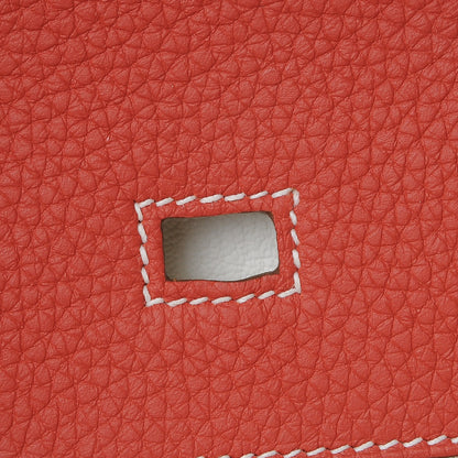 Hermes Togo Horseshoe Birkin 35 Sanguine White 42 of 42