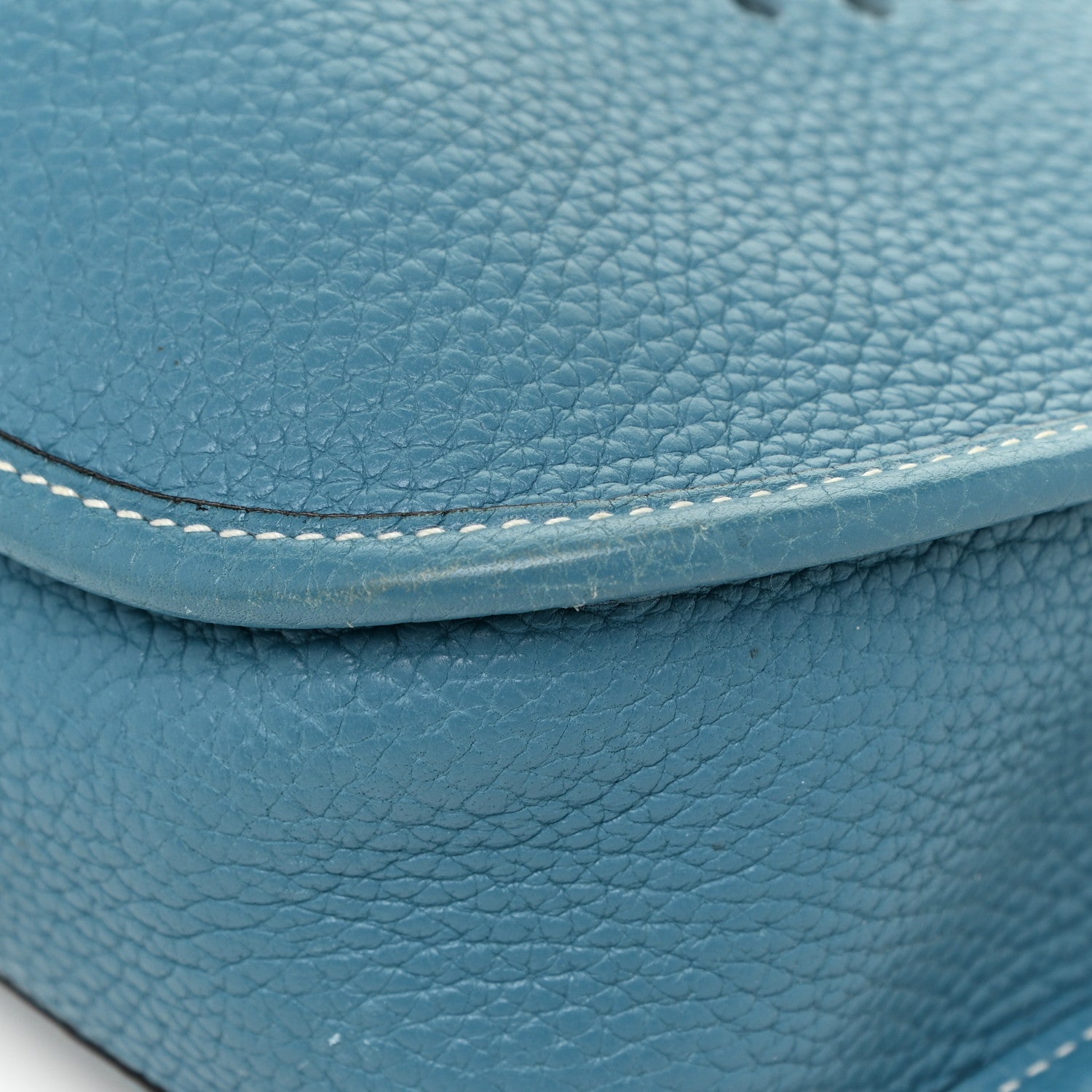 Hermes Taurillon Clemence Evelyne PM Blue Jean 10 of 21