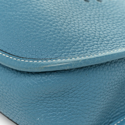 Hermes Taurillon Clemence Evelyne PM Blue Jean 10 of 21