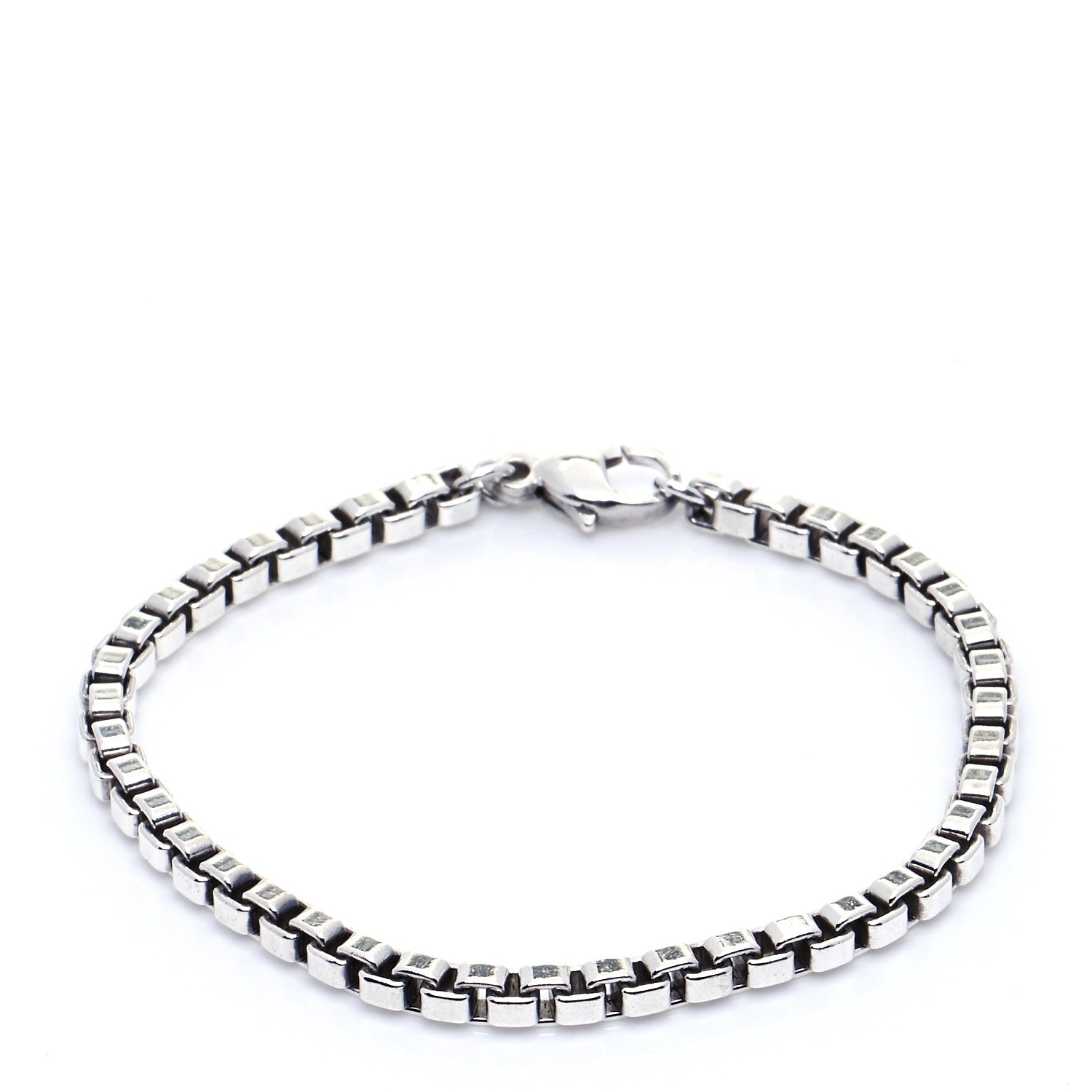 Tiffany Sterling Silver 4mm Venetian Link Bracelet 1 of 6