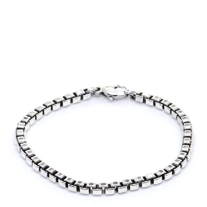 Tiffany Sterling Silver 4mm Venetian Link Bracelet 1 of 6