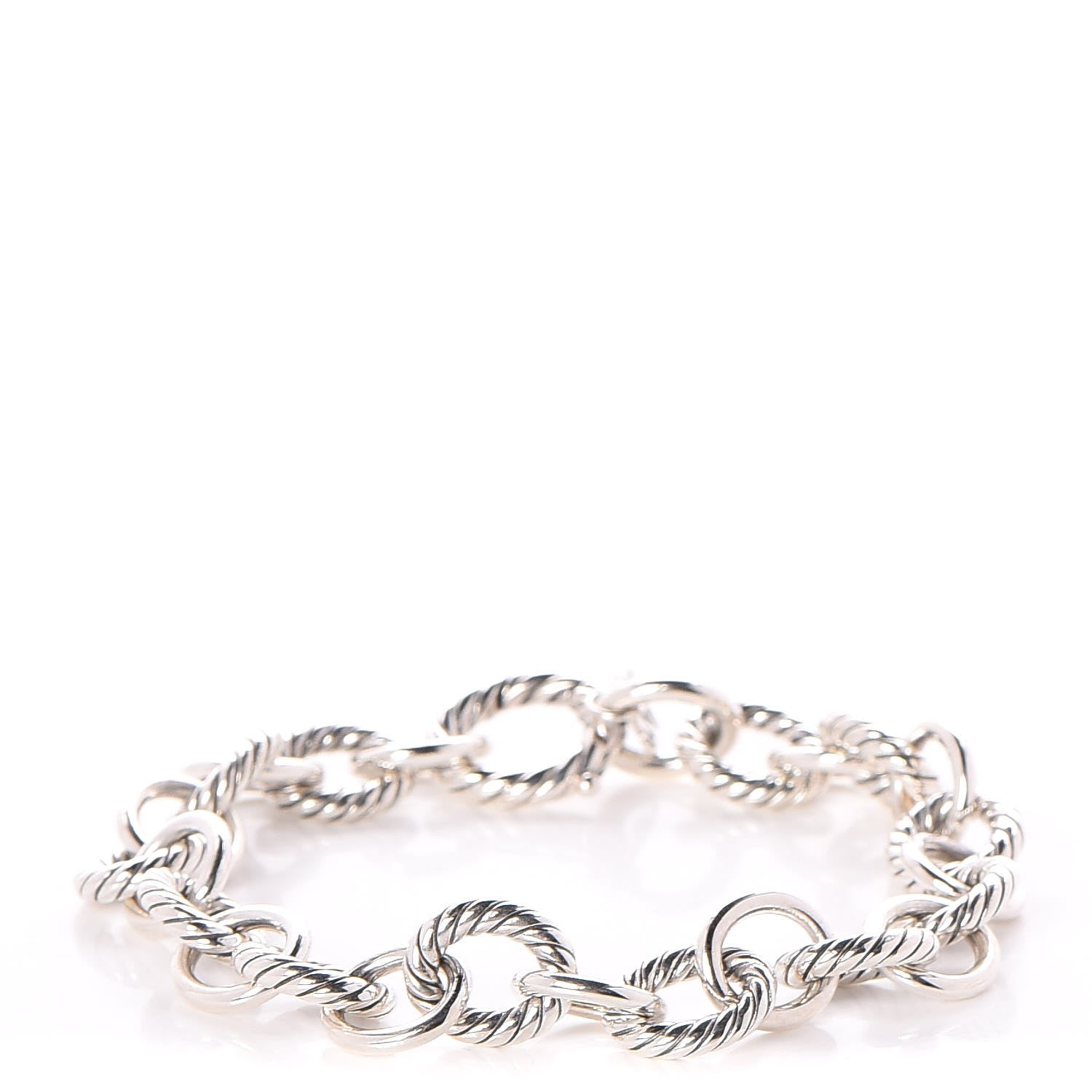 David Yurman Sterling Silver 10mm Medium Oval Link Bracelet 1 of 5