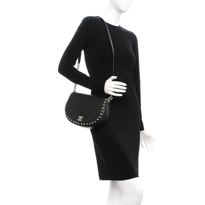 Chanel Lambskin Quilted Studded Bubble Flap Black 2 of 8