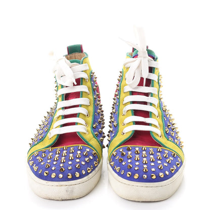 Christian Louboutin Mens Suede Louis Spikes Flat Sneakers 42 Multi 2 of 12