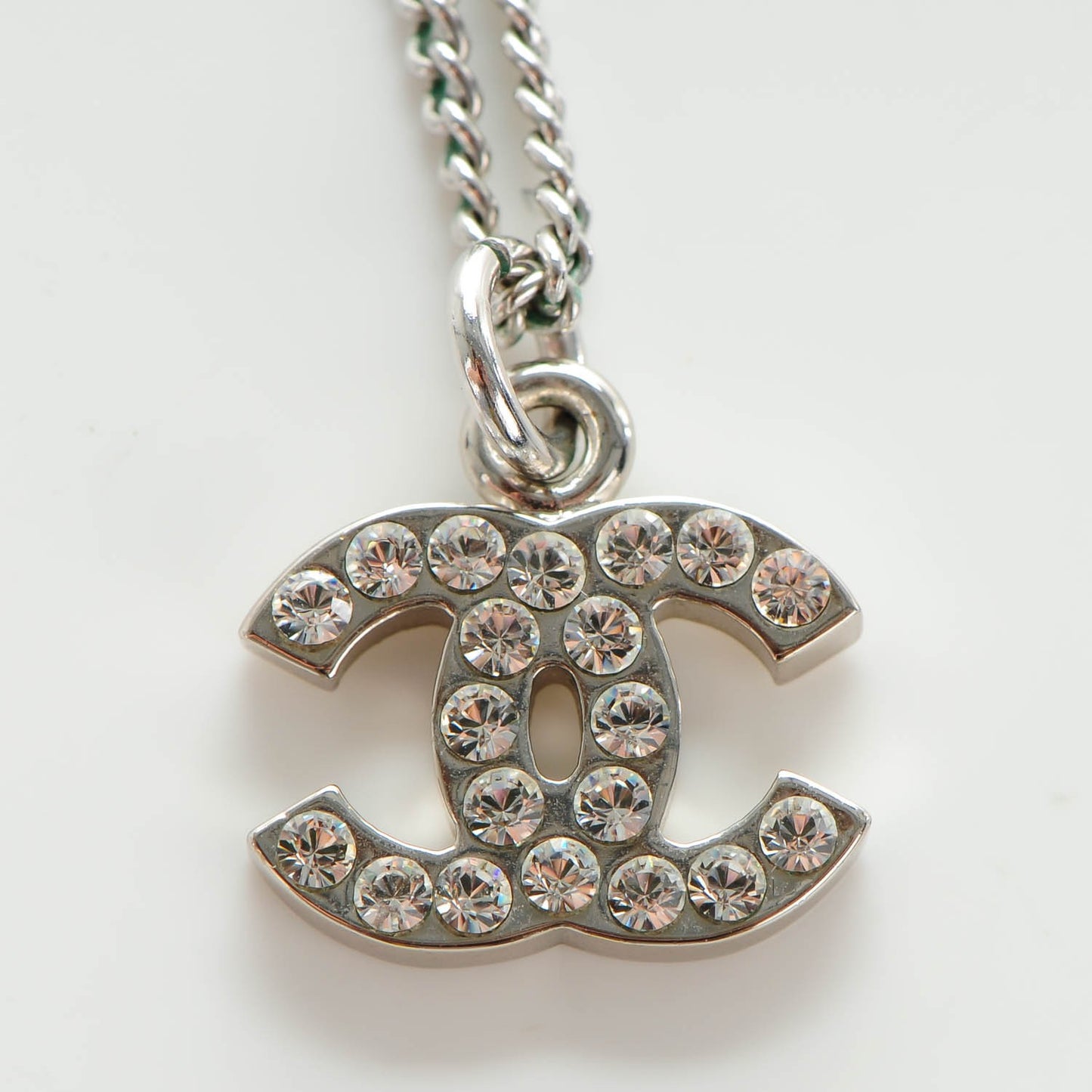 Crystal Timeless CC Necklace Silver