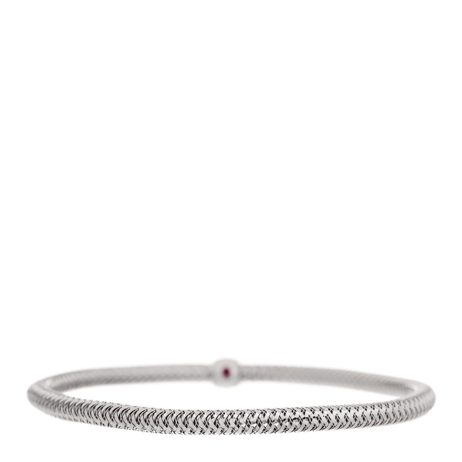 Roberto Coin 18K White Gold Primavera Flex Bangle Bracelet 1 of 4