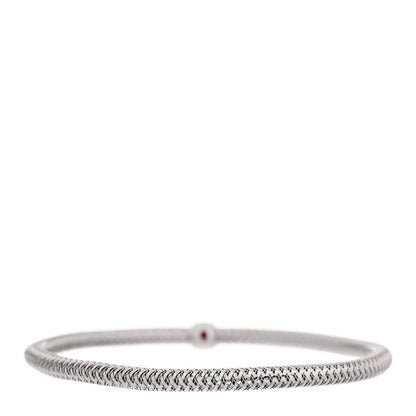 Roberto Coin 18K White Gold Primavera Flex Bangle Bracelet 1 of 4