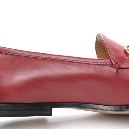Gucci Calfskin Womens Jordaan Loafers 36.5 Hibiscus Red 9 of 11