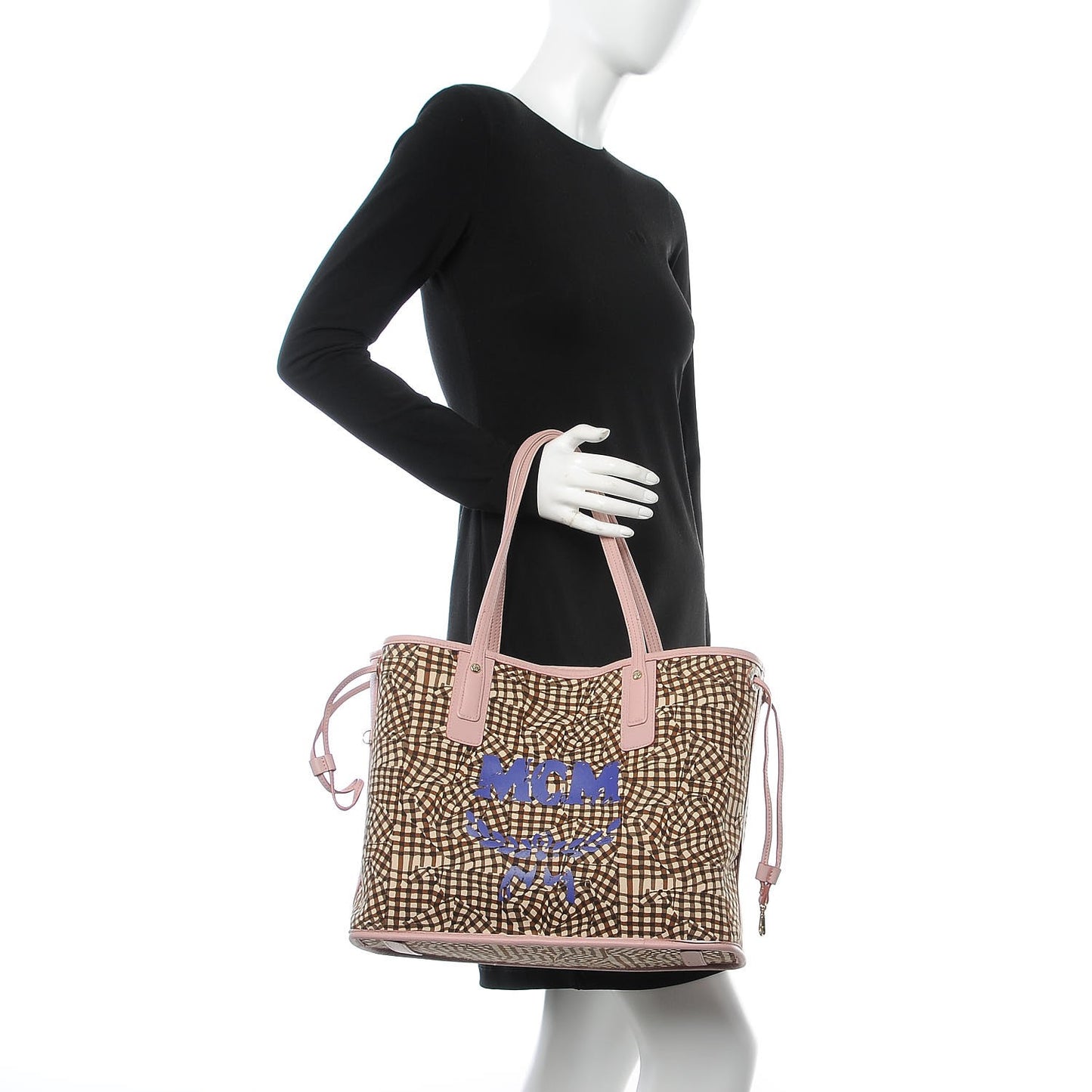 Visetos Medium Reversible Liz Shopper Tote Pink