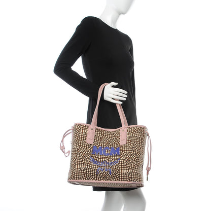 MCM Visetos Medium Reversible Liz Shopper Tote Pink 2 of 12