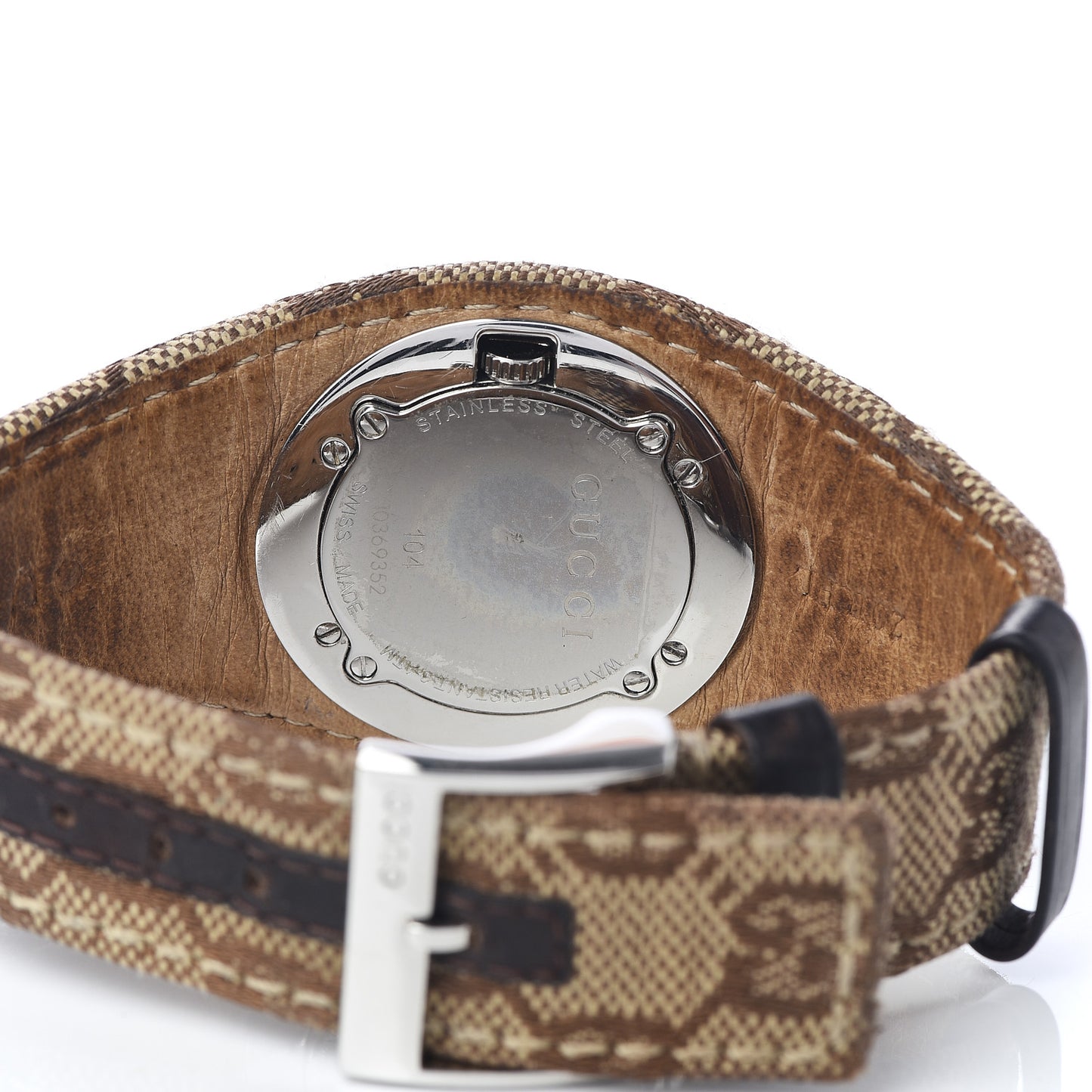 Stainless Steel Canvas 31mm 104 Monogram Quartz Watch Brown