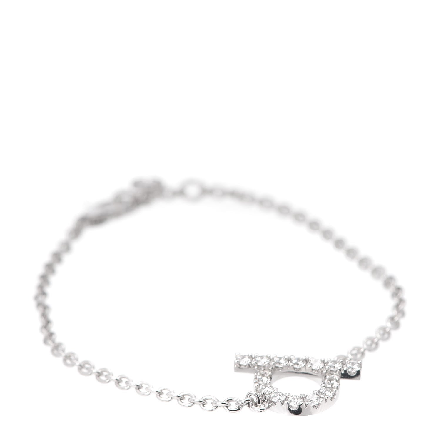 Hermes 18K White Gold Diamond Finesse Bracelet XS 1 of 6